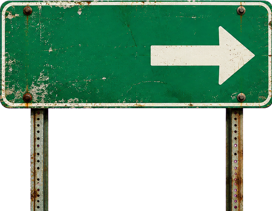 Highway direction board
