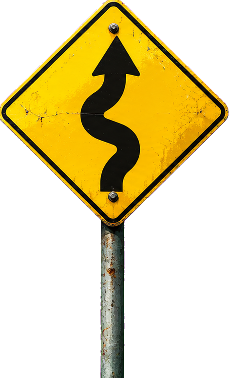 Winding-road sign